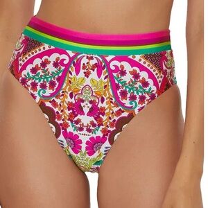 Trina Turk Hawaiian Garden High Waisted Bikini Bottom